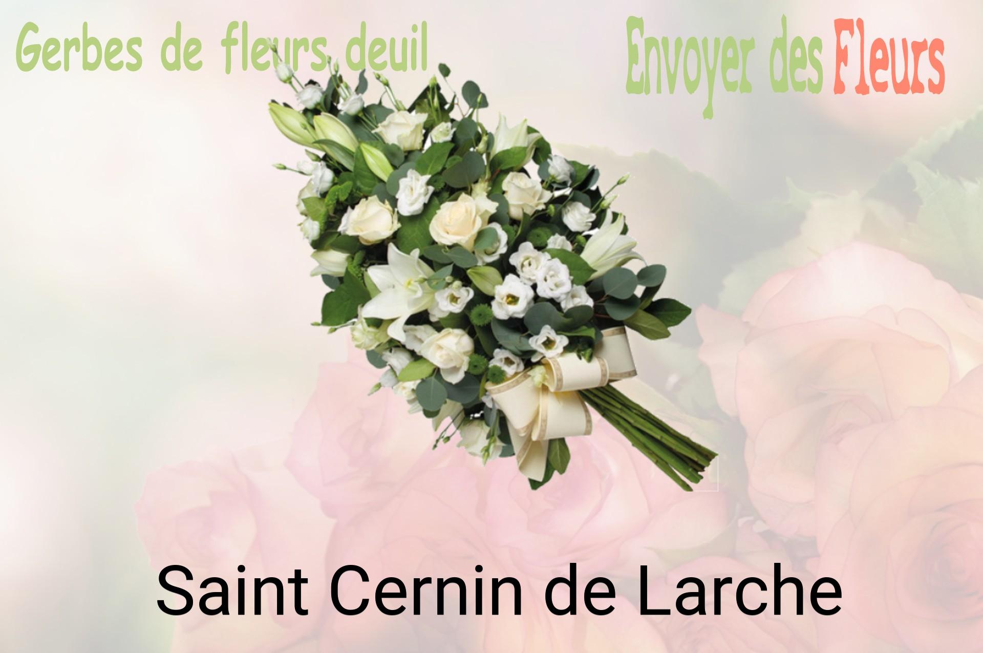 Gerbe de fleurs de deuil livrée à Saint-Cernin-de-Larche